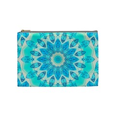 Blue Ice Goddess, Abstract Crystals Of Love Cosmetic Bag (medium) by DianeClancy