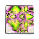 Raspberry Lime Mystical Magical Lake, Abstract  Memory Card Reader with Storage (Square) Front