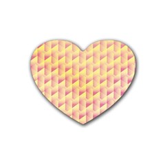 Geometric Pink & Yellow  Drink Coasters (heart) by Zandiepants