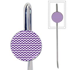 Purple And White Zigzag Pattern Bookmark