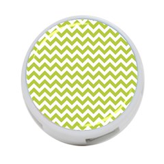 Spring Green And White Zigzag Pattern 4-port Usb Hub (two Sides) by Zandiepants