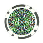 Colorful Geometric Abstract Pattern Poker Chip Front