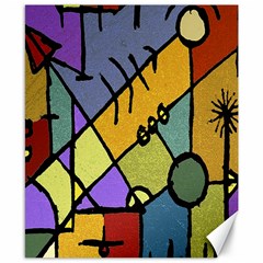Multicolored Tribal Pattern Print Canvas 8  X 10  (unframed) by dflcprints