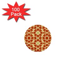 Colorful Floral Print Vector Style 1  Mini Button (100 Pack) by dflcprints