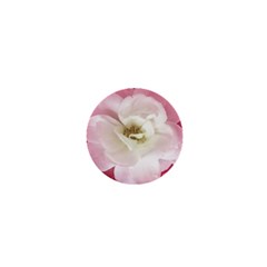 White Rose With Pink Leaves Around  1  Mini Button Magnet by dflcprints