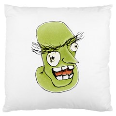 Mad Monster Man With Evil Expression Large Cushion Case (single Sided) 