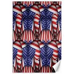 Modern Usa Flag Pattern Canvas 12  X 18  (unframed) by dflcprints