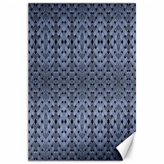 Futuristic Geometric Pattern Design Print In Blue Tones Canvas 12  X 18  (unframed) by dflcprints