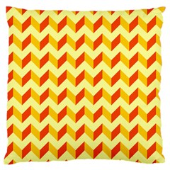 Modern Retro Chevron Patchwork Pattern  Large Flano Cushion Case (one Side) by GardenOfOphir