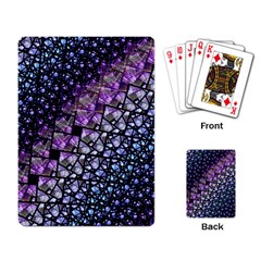 Dusk Blue And Purple Fractal Playing Cards Single Design by KirstenStar