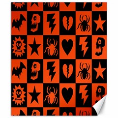 Goth Punk Checkers Canvas 8  X 10  (unframed) by ArtistRoseanneJones