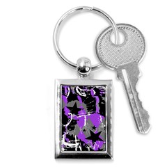 Purple Scene Kid Key Chain (rectangle) by ArtistRoseanneJones