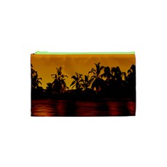 Tropical Sunset Paradise Cosmetic Bag (xs) by dflcprints
