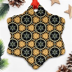 Faux Animal Print Pattern Snowflake Ornament (2-side) by GardenOfOphir