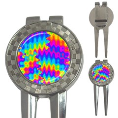 Amazing Acid Rainbow 3-in-1 Golf Divots by KirstenStar