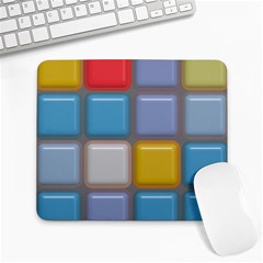 Shiny Squares Pattern Large Mousepad by LalyLauraFLM