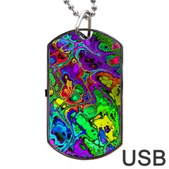 Powerfractal 4 Dog Tag Usb Flash (one Side) by ImpressiveMoments