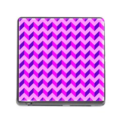 Modern Retro Chevron Patchwork Pattern Memory Card Reader (square) by GardenOfOphir