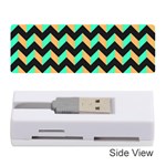 Modern Retro Chevron Patchwork Pattern Memory Card Reader (Stick)  Front