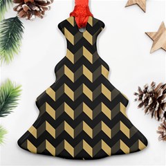 Modern Retro Chevron Patchwork Pattern Ornament (christmas Tree) by GardenOfOphir