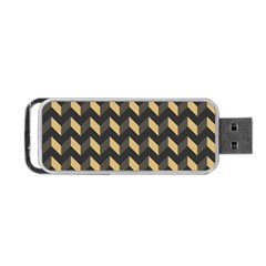 Modern Retro Chevron Patchwork Pattern Portable Usb Flash (two Sides) by GardenOfOphir