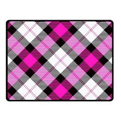 Smart Plaid Hot Pink Fleece Blanket (small) by ImpressiveMoments