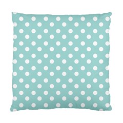 Blue And White Polka Dots Standard Cushion Cases (two Sides)  by GardenOfOphir