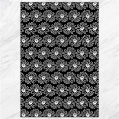 Black And White Gerbera Daisy Vector Tile Pattern Canvas 12  X 18   by GardenOfOphir