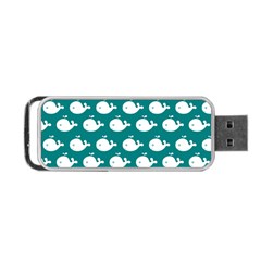 Cute Whale Illustration Pattern Portable Usb Flash (two Sides) by GardenOfOphir
