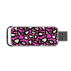 Pink Black Cheetah Abstract  Portable Usb Flash (two Sides) by OCDesignss