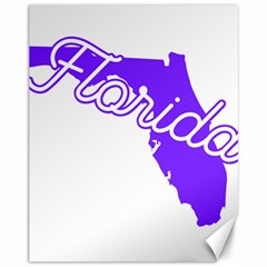 Florida Home State Pride Canvas 11  X 14   by CraftyLittleNodes