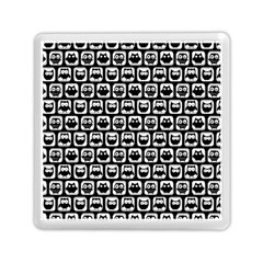Black And White Owl Pattern Memory Card Reader (square)  by GardenOfOphir