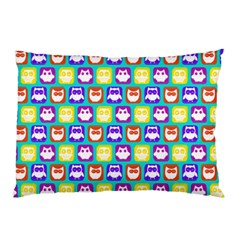 Colorful Whimsical Owl Pattern Pillow Cases by GardenOfOphir