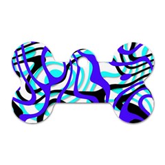 Ribbon Chaos Ocean Dog Tag Bone (one Side) by ImpressiveMoments