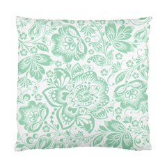 Mint Green And White Baroque Floral Pattern Standard Cushion Cases (two Sides)  by Dushan