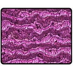 Alien Skin Hot Pink Double Sided Fleece Blanket (medium)  by ImpressiveMoments