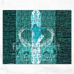 Snowboarder With Snowboard Rectangular Jigsaw Puzzl