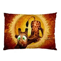 I m Waiting For You, Cute Giraffe Pillow Cases (two Sides) by FantasyWorld7