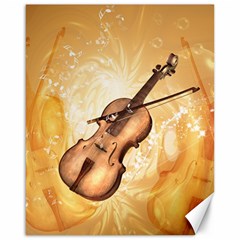 Wonderful Violin With Violin Bow On Soft Background Canvas 16  X 20   by FantasyWorld7