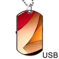 Pretty Abstract Art Dog Tag Usb Flash (two Sides)  by trendistuff