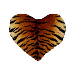 Tiger Fur Standard 16  Premium Heart Shape Cushions by trendistuff