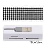 Black And White Scallop Repeat Pattern Memory Card Reader (Stick)  Front