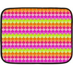 Scallop Pattern Repeat In ‘la’ Bright Colors Fleece Blanket (mini) by PaperandFrill