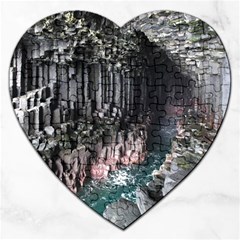 Fingals Cave Jigsaw Puzzle (heart) by trendistuff