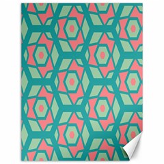 Pink Honeycombs Flowers Pattern  			canvas 12  X 16  by LalyLauraFLM