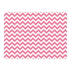 Pink And White Zigzag Double Sided Flano Blanket (mini)  by Zandiepants