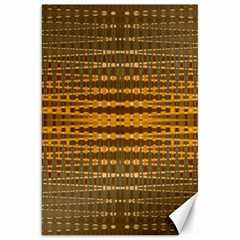 Yellow Gold Khaki Glow Pattern Canvas 20  X 30   by BrightVibesDesign