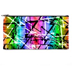 Multicolor Geometric Grunge Pencil Cases by dflcprints