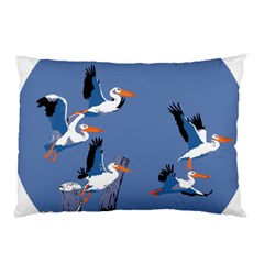 Abstract Pelicans Seascape Tropical Pop Art Pillow Case by WaltCurleeArt