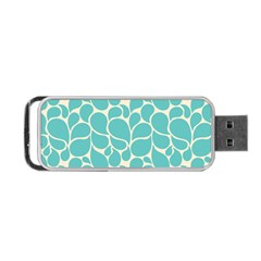 Blue Abstract Water Drops Pattern Portable Usb Flash (two Sides) by TastefulDesigns
